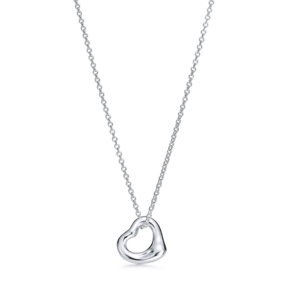 Tiffany & Co. Silver Open Heart Necklace